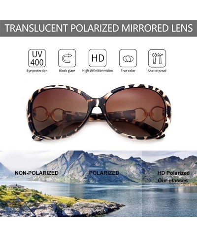 Goggle Luxury Women Polarized Sunglasses Retro Eyewear Oversized Goggles Eyeglasses - Leopard Frame Brown Lens - C818E3CILIE ...