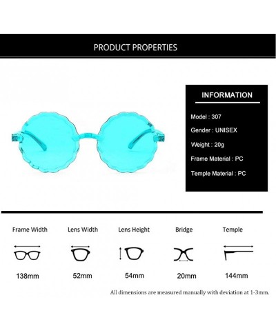 Rimless Rimless Sunglasses Transparent Eyewear - D - CK1906QNU5S $16.29