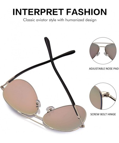 Wayfarer Sunglasses Men Women Aviator-Polarized 60mm Len Shades Metal Frame UV400 - Ice Blue7 - CF18E4TIEGI $15.94