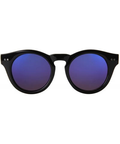 Round Unisex's Fashion Circle Round Polarized Sunglasses L2318 - Black - C012NZ4E1PJ $27.95