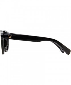 Round Unisex's Fashion Circle Round Polarized Sunglasses L2318 - Black - C012NZ4E1PJ $27.95