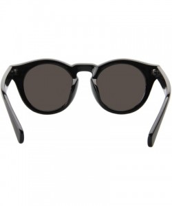 Round Unisex's Fashion Circle Round Polarized Sunglasses L2318 - Black - C012NZ4E1PJ $27.95