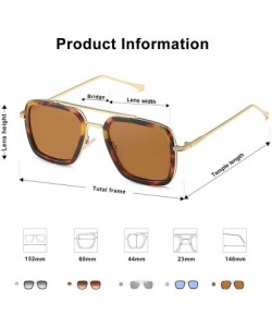 Sport Polarized Sunglasses for Men Women Retro Aviator Square Goggle Classic Alloy Frame HERO SJ1126 - CX18XXUTTD4 $11.51