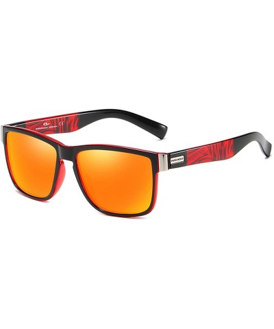 Sport Polarized Sunglasses cycling sunglasses Mirrored - Red - CE18UL2LWYG $10.47