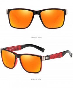Sport Polarized Sunglasses cycling sunglasses Mirrored - Red - CE18UL2LWYG $28.27