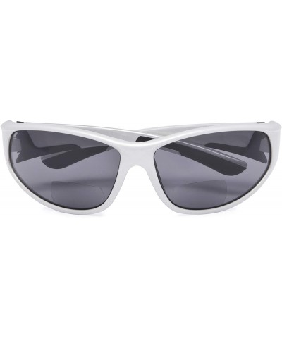 Sport Sports Bifocal Sunglasses UV 400 Protection Reading Sunglasses - Pearlysilver - CO18N0Z2E9X $10.05