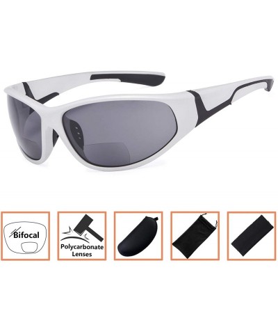 Sport Sports Bifocal Sunglasses UV 400 Protection Reading Sunglasses - Pearlysilver - CO18N0Z2E9X $10.05