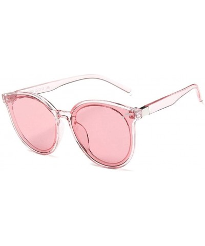 Cat Eye Cat Eyes Round Sunglasses for Women Oversize Travel Eyewear UV400 - Black Grey - CE1903DH762 $9.01