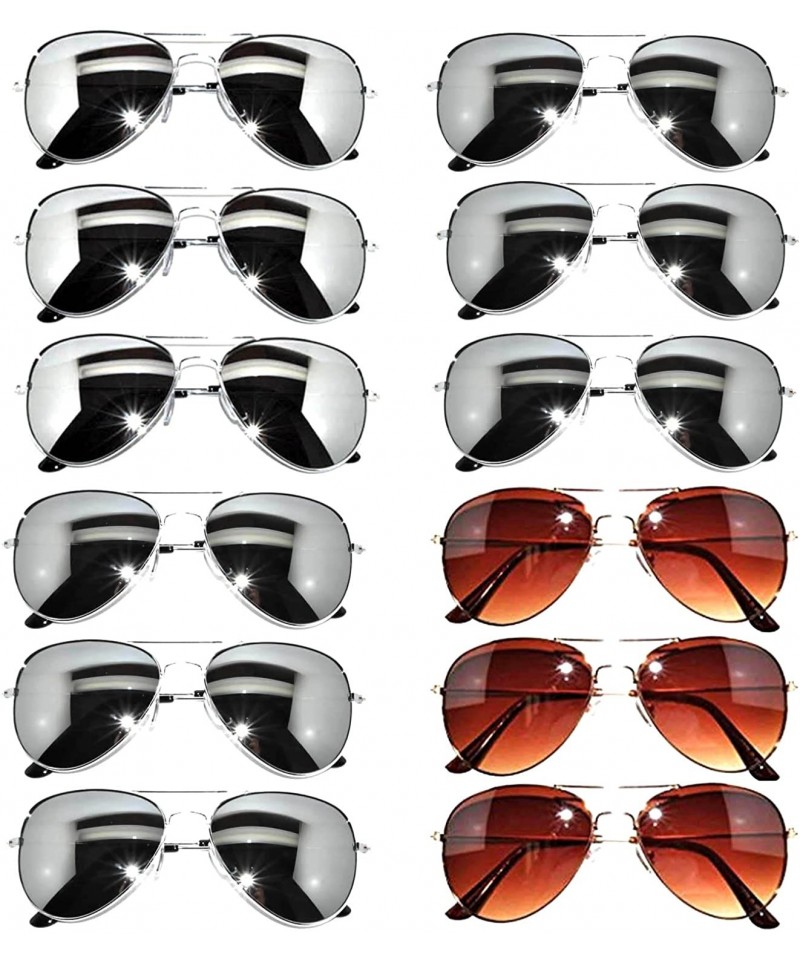 Aviator Classic Aviator Sunglasses 3_Black_3_Gold_3_Gun_3_Brown - C9182WGKN5R $25.00
