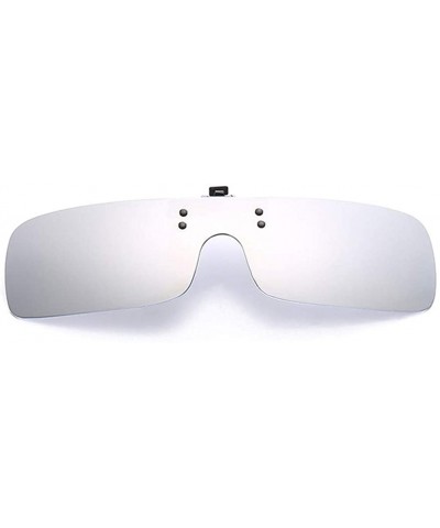 Rectangular Polarized Clip on Sunglasses Anti Glare for Prescription Eyeglasses Clip - Type 5 - CK18OYU34A3 $7.24