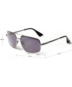 Aviator metal frame Sunglasses Men Aviator Sunglasses Womens Fashion driving sunglasses 8usa1004 - C-3 Gray Frame - CH11ITAQU...