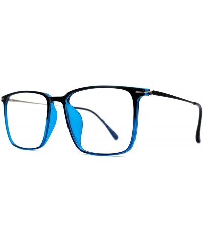 Square Eyeglasses 8115 Classic Square - for Womens-Mens 100% UV PROTECTION - Black - CF192TC7CLY $23.65