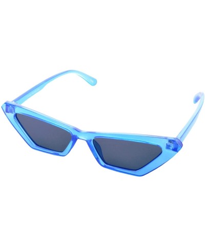 Cat Eye Neon Micro Cat Eye Sunglasses - Blue - CN199QE3TZ7 $14.32