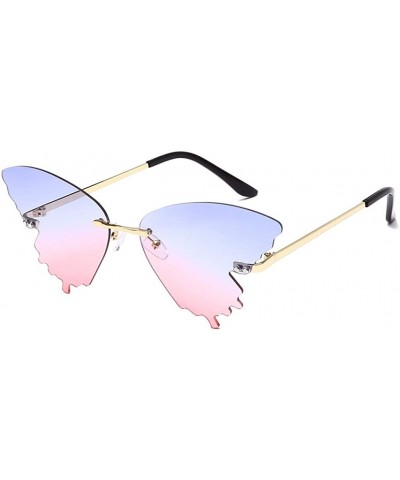 Butterfly Summer New Fashion Butterfly Sunglasses Gradient Butterfly Shape Frame UV400 Sunglasses - C - CB1908UUGWT $9.35