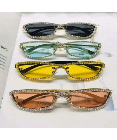 Rimless Diamond Sunglasses Vintage Rimless Eyeglasses - Red - C1198GDMHW5 $17.51