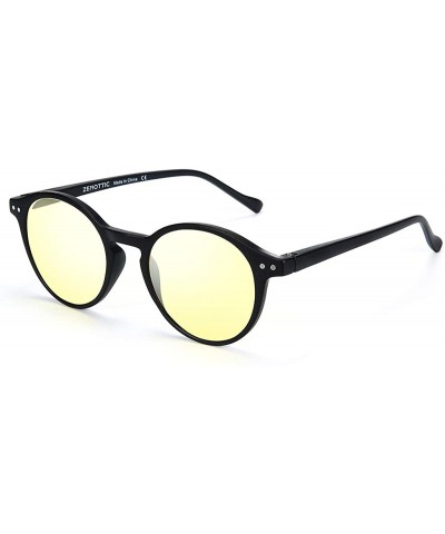 Round Night Driving Glasses Polarized Night Vision Sunglasses Anti Glare Rainy Safe Hd Outdoor Eyewear For Men Women - CG18NU...