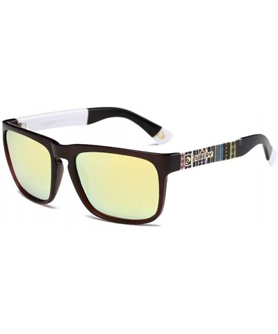 Square Square Shape Casual Polarized Sunglasses Driver Shades Vintage Style Sun Glasses - 2 - CX18XQCG3LX $10.37
