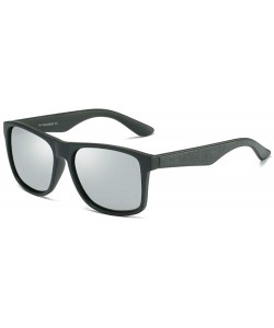 Sport Hd Polarized UV400 Vintage Men Sunglasses Retro Rectangular Ultralight Glasses - Reflective Silver - CC18OX83GZN $15.43