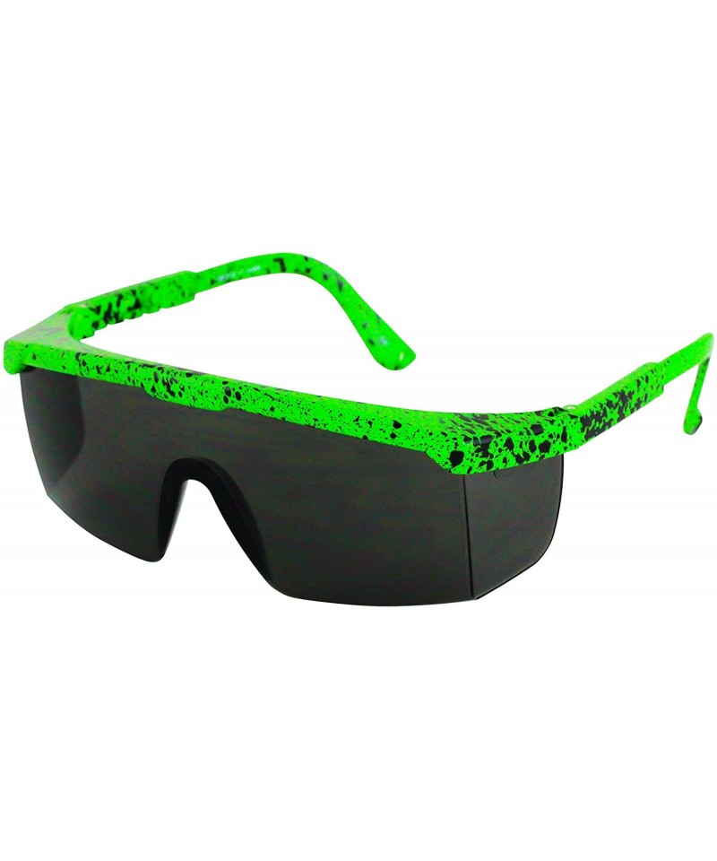 Rimless Semi Rimless Performance Wrap Around Sport Style Retro Mirrored Unisex Sunglasses - Green - CT18THZAMMD $11.23