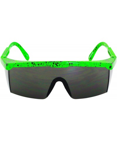Rimless Semi Rimless Performance Wrap Around Sport Style Retro Mirrored Unisex Sunglasses - Green - CT18THZAMMD $11.23