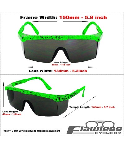 Rimless Semi Rimless Performance Wrap Around Sport Style Retro Mirrored Unisex Sunglasses - Green - CT18THZAMMD $11.23