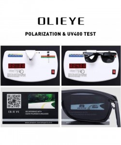 Sport Vintage Polarized Sunglasses for Women&Men 100% UV Protection Fashion Square Oversized Sunglasses - Black&gray - CS18T7...