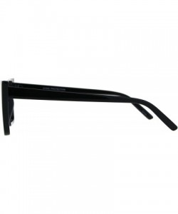 Cat Eye Womens Color Mirror Squared Flat Top Goth Cat Eye Sunglasses - Black Pink - CR189U6D3G6 $21.65