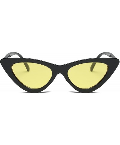 Goggle Cat Eye Sunglasses Women Vintage Retro Clout Goggles Cateye Sun Glasses - Black - C818CUQX5HY $10.39