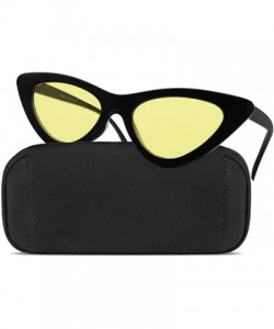 Goggle Cat Eye Sunglasses Women Vintage Retro Clout Goggles Cateye Sun Glasses - Black - C818CUQX5HY $10.39