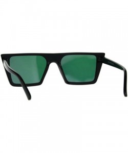Cat Eye Womens Color Mirror Squared Flat Top Goth Cat Eye Sunglasses - Black Pink - CR189U6D3G6 $21.65