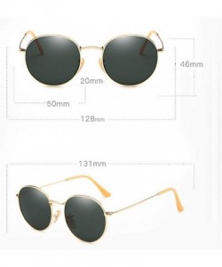 Sport Polarized Sunglasses Mens Driving Metal Oval Women UV400 Protection Dark Glasses - Gold Frame/Pink Polarized Lens - CO1...