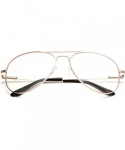 Aviator Clear Aviator Fun Costume Eye Glasses Classic Vintage Fun Props Clear Lenses Frames - C3185QE94GS $9.81