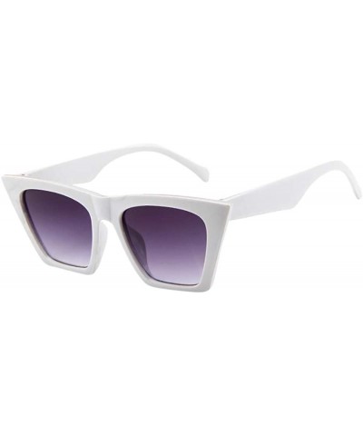 Oversized Women Sunglasses Oversized Retro PC Frame Vintage Inspired Sunglasses UV Protection Cat Eye Square Sun Glasses - CP...