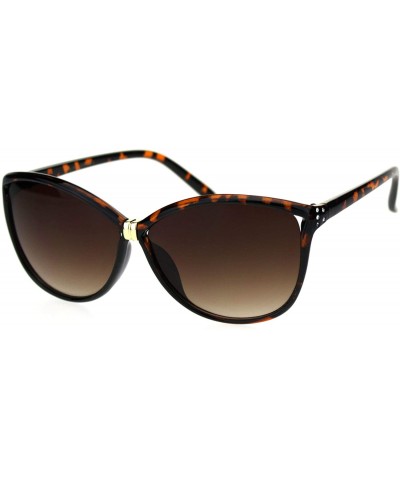 Oversized Womens Rhinestone Oversize Butterfly Chic Sunglasses VGRS1976 - Tortoise Brown - CW18RQXQKH4 $12.86