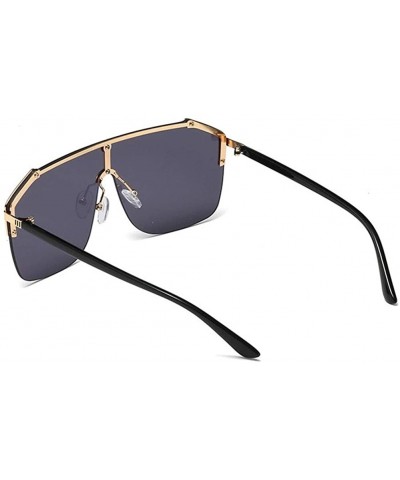 Rimless Sunglasses Women Rimless Square Big Sun Glasses for Women Summer Style Female Uv400 Alloy Mens Accessories - C5199QCS...