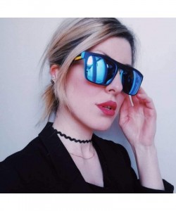 Wrap Polarized Sunglasses For Women Men Gradient Colors Designer UV Protection - Mattblack&blue - C718ASNU69S $11.68
