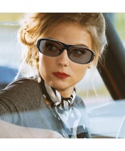 Wrap Polarized Wraparound Sunglasses worn outside the eyeglasses for driving - Black - CO18X02WGXX $19.65