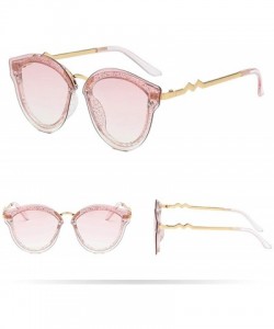 Goggle Women Fashion Vintage Irregular Shape Sunglasses-Unisex Cute Eyewear - B - C118SGWCOCA $6.27