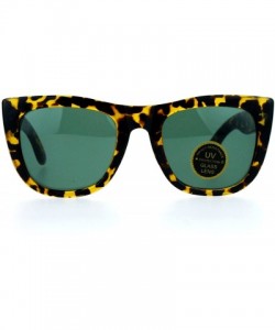 Rectangular Vintage Style Glass Lens Rectangular High Point Plastic Sunglasses - Tortoise Green - C3129SXCMVB $10.62