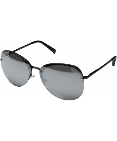 Rimless Rimless Metal Frame Sunglasses - Gunmetal - CA12L7LGPRT $58.37