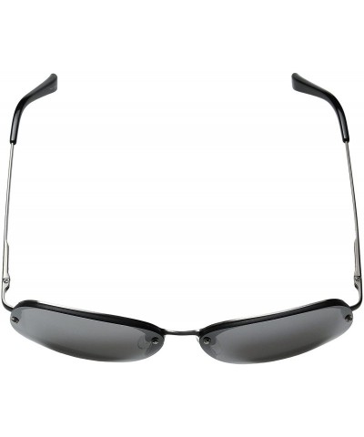 Rimless Rimless Metal Frame Sunglasses - Gunmetal - CA12L7LGPRT $58.37