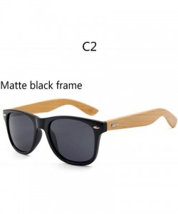 Sport Retro Wood Sunglasses Men Bamboo Sunglass Women Sport Goggles Gold Mirror Sun Glasses Shades Lunette Oculo - C2 - C3197...