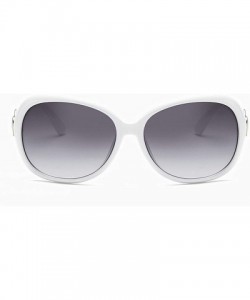 Oversized Vintage Infinity Sunglasses for Women Plate Resin UV 400 Protection Sunglasses - White - CQ18SASS4M6 $13.73