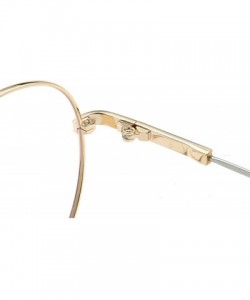 Aviator Classic Retro Oversized Aviator Style Memory Metal Optical Eyeglass Frames - Gold - CG18NCX8MYA $15.87