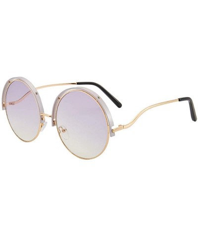 Sport Color Lens Sunglasses Stylish Sunnies Eyewear Metal Sunglasses - Q - Grey(silver&gold Frame) - CR19738K6CA $26.23