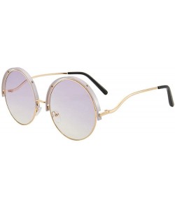 Sport Color Lens Sunglasses Stylish Sunnies Eyewear Metal Sunglasses - Q - Grey(silver&gold Frame) - CR19738K6CA $44.26