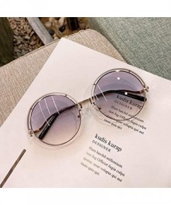 Sport Color Lens Sunglasses Stylish Sunnies Eyewear Metal Sunglasses - Q - Grey(silver&gold Frame) - CR19738K6CA $44.26