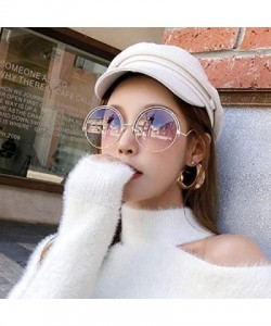 Sport Color Lens Sunglasses Stylish Sunnies Eyewear Metal Sunglasses - Q - Grey(silver&gold Frame) - CR19738K6CA $26.23