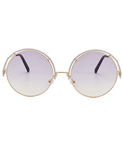 Sport Color Lens Sunglasses Stylish Sunnies Eyewear Metal Sunglasses - Q - Grey(silver&gold Frame) - CR19738K6CA $44.26