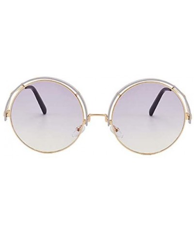 Sport Color Lens Sunglasses Stylish Sunnies Eyewear Metal Sunglasses - Q - Grey(silver&gold Frame) - CR19738K6CA $26.23